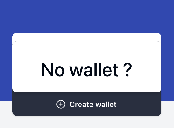 Create Wallet